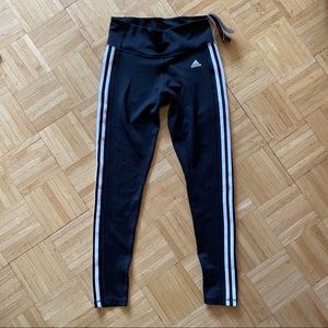 NWOT Adidas 3 Stripe Tight Black Pants